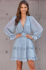 Ruche Detail Open Rug Bloemenjurk - Floral Dresses - Jurkjes.co