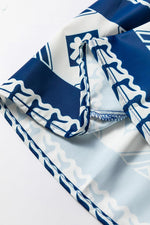 Ruches Jurk met Geometrische Print - Mini Dresses - Jurkjes.co