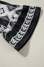 Ruches Jurk met Geometrische Print - Mini Dresses - Jurkjes.co