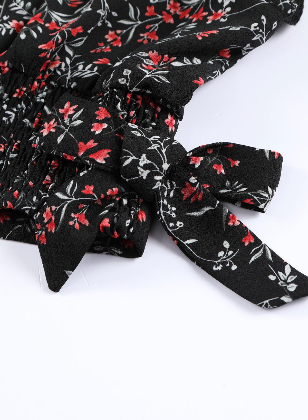 Ruffle Crop Top en Maxi Rok Set met Bloemenprint - Two Piece Dresses - Jurkjes.co