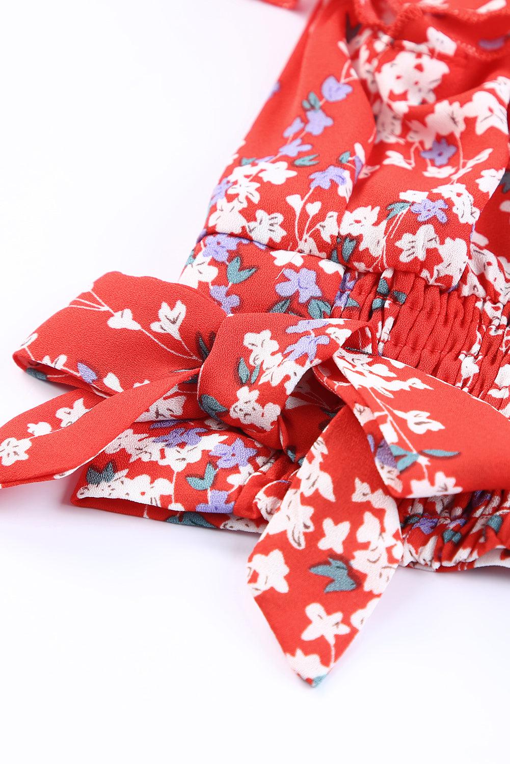 Ruffle Crop Top en Maxi Rok Set met Bloemenprint - Two Piece Dresses - Jurkjes.co