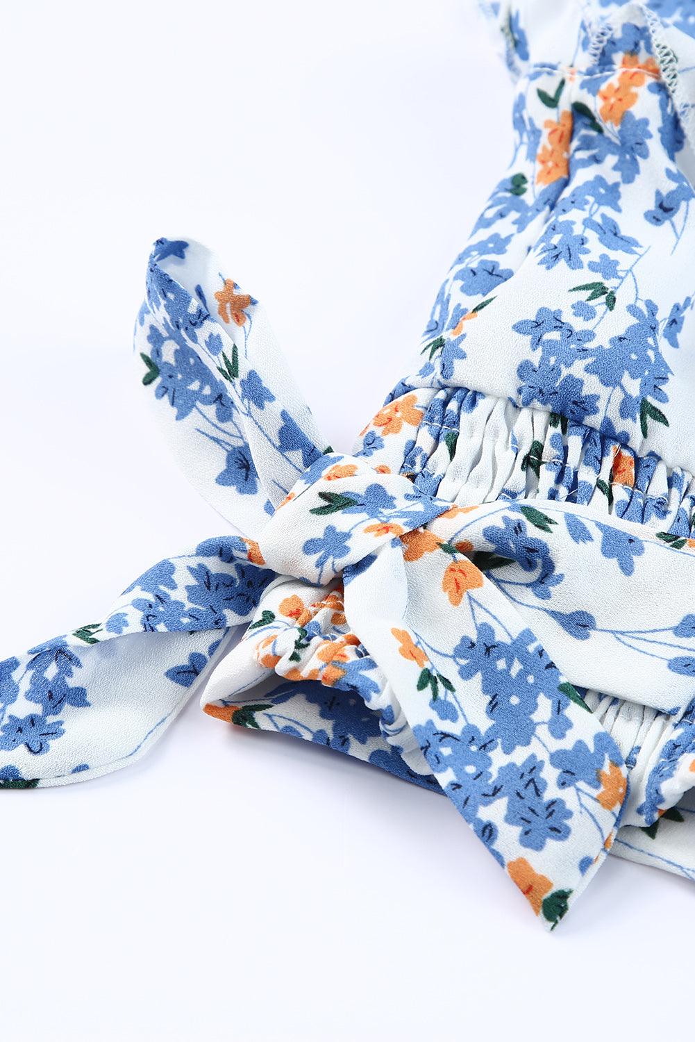 Ruffle Crop Top en Maxi Rok Set met Bloemenprint - Two Piece Dresses - Jurkjes.co