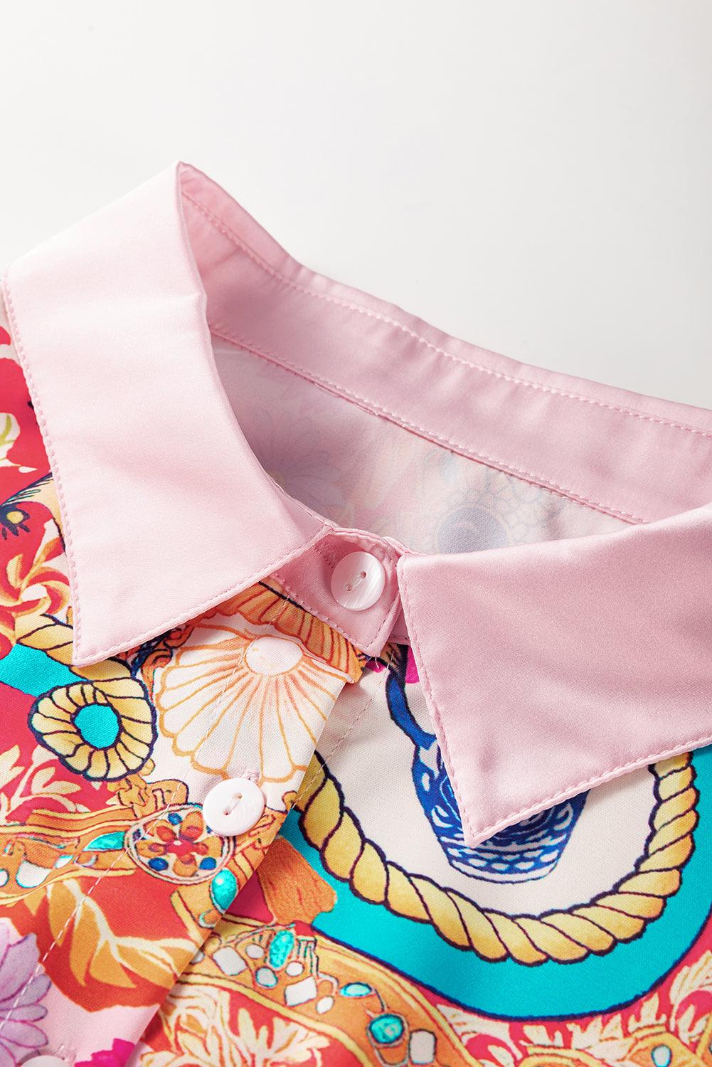 Shirtjurk met Bohemian Bloemenprint - Floral Dresses - Jurkjes.co