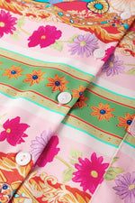 Shirtjurk met Bohemian Bloemenprint - Floral Dresses - Jurkjes.co