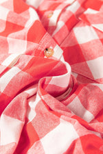 Shirtjurk met Ruitpatroon en Pofmouwen - Mini Dresses - Jurkjes.co