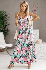 Sling V-hals Maxi Jurk met Bloemen - Maxi Dresses - Jurkjes.co