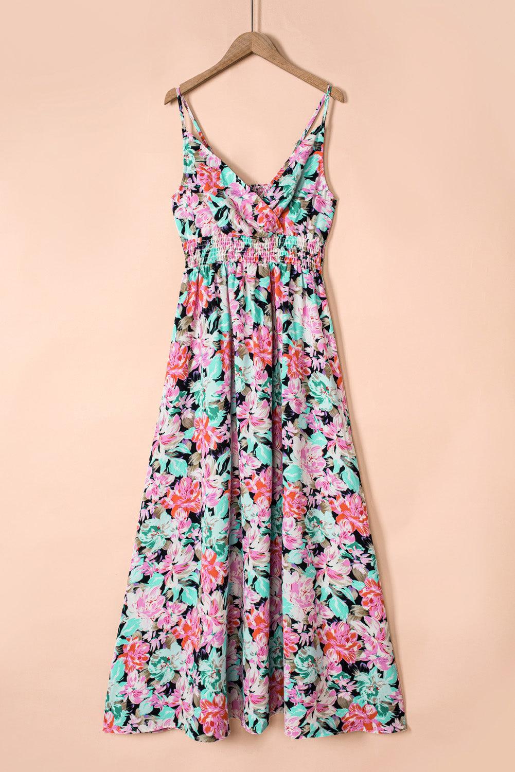 Sling V-hals Maxi Jurk met Bloemen - Maxi Dresses - Jurkjes.co