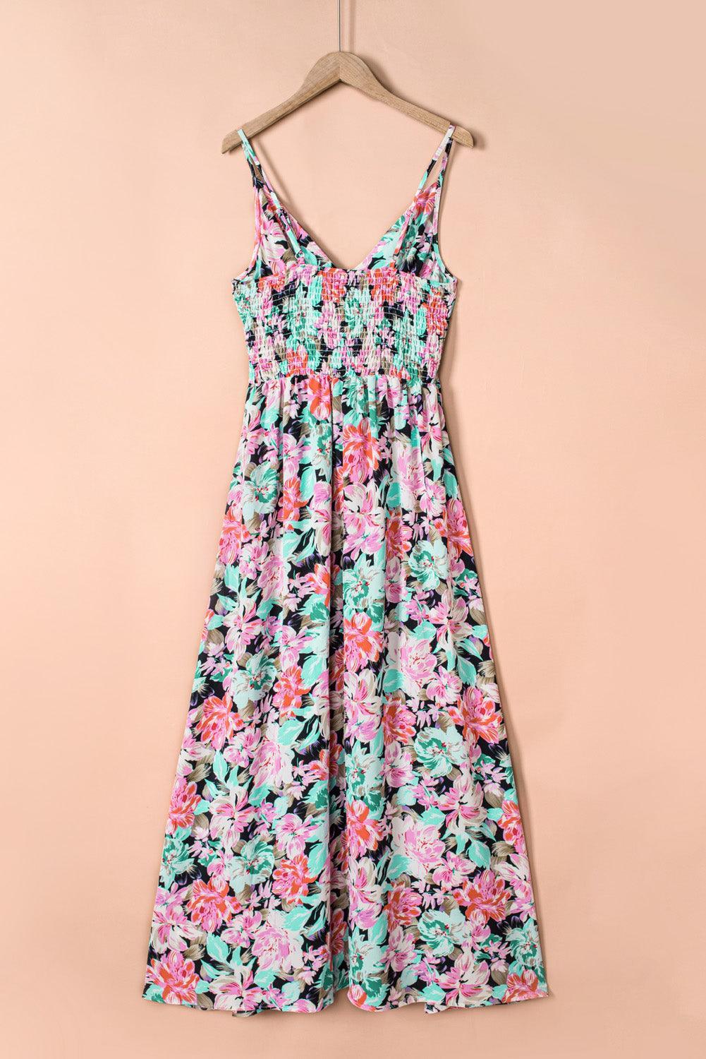 Sling V-hals Maxi Jurk met Bloemen - Maxi Dresses - Jurkjes.co