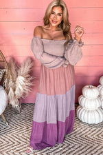 Smock Maxi-Jurk met Gelaagde Mouwen - Maxi Dresses - Jurkjes.co