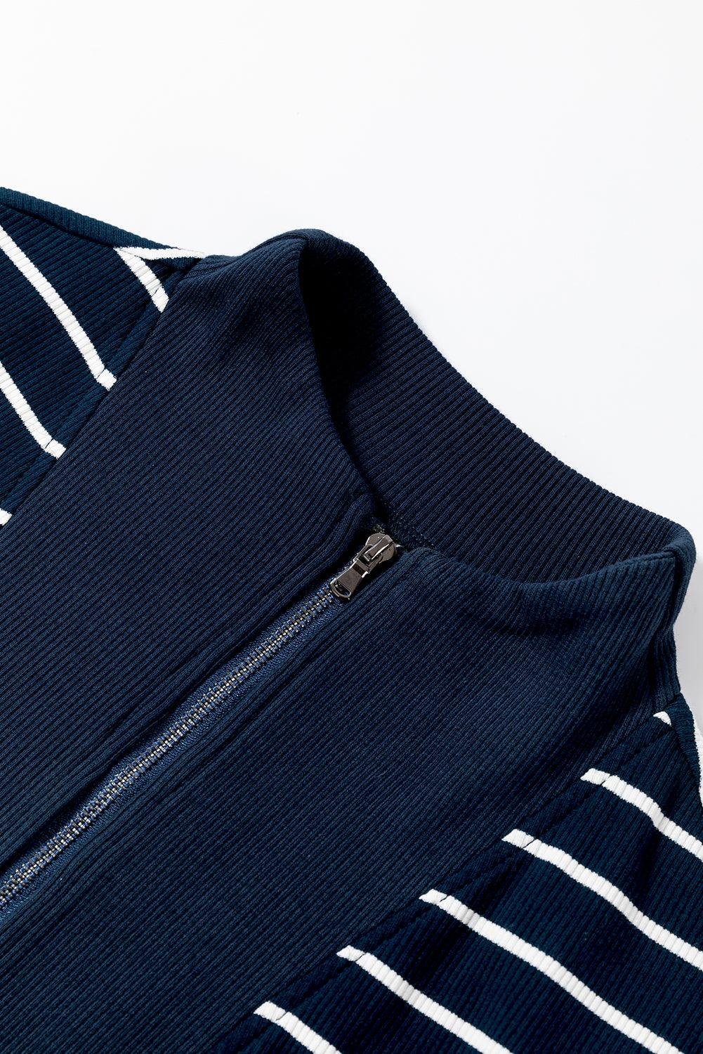 Stijlvolle Korte Jurk met Rits en Kraag - Mini Dresses - Jurkjes.co