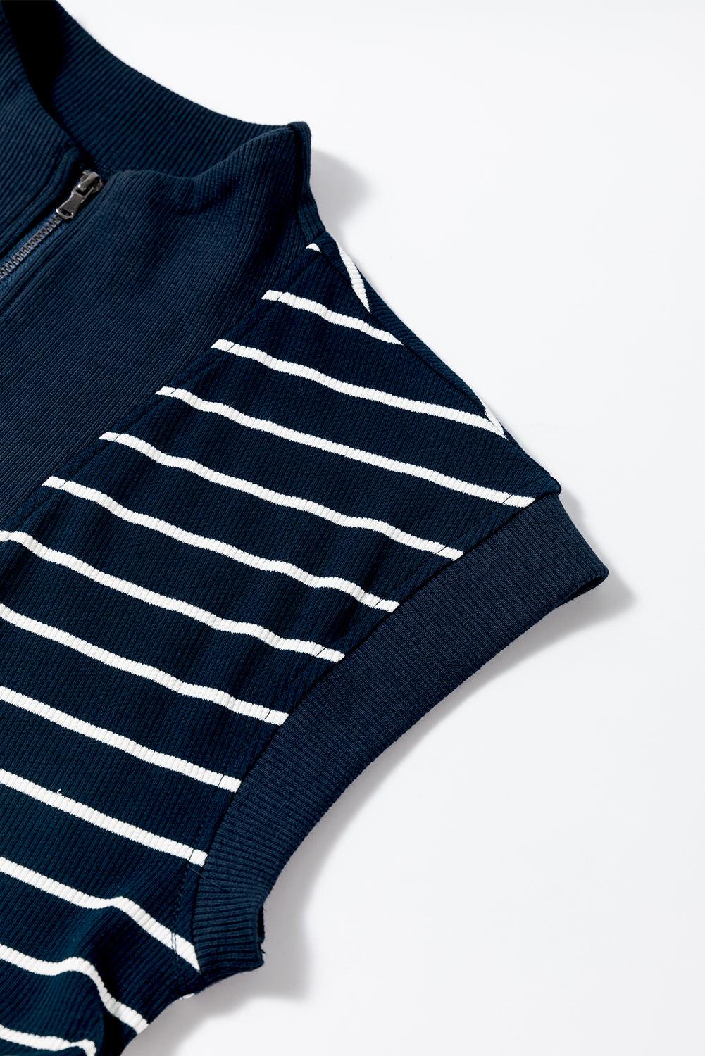 Stijlvolle Korte Jurk met Rits en Kraag - Mini Dresses - Jurkjes.co