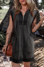 Stijlvolle Sweatshirt Jurk met Korte Mouw - Mini Dresses - Jurkjes.co