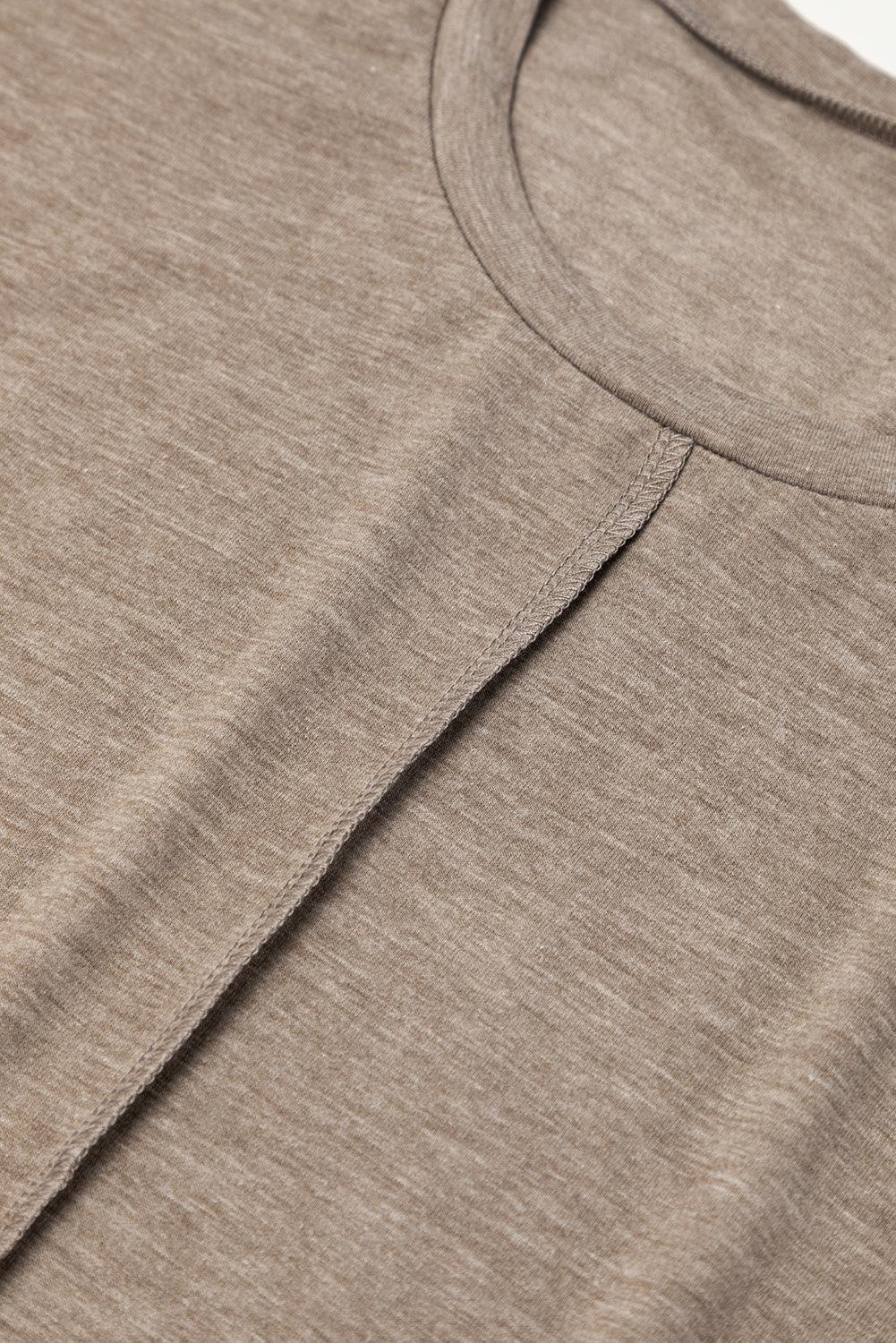 T-shirt Jurk met Omgeslagen Mouwen en Naad - T Shirt Dresses - Jurkjes.co