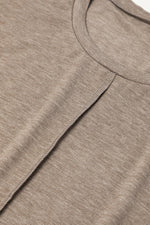 T-shirt Jurk met Omgeslagen Mouwen en Naad - T Shirt Dresses - Jurkjes.co