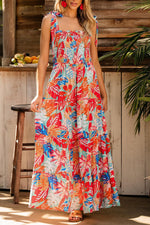 Tropische Print Maxi-Jurk met Volants - Maxi Dresses - Jurkjes.co