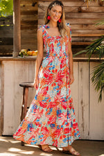 Tropische Print Maxi-Jurk met Volants - Maxi Dresses - Jurkjes.co