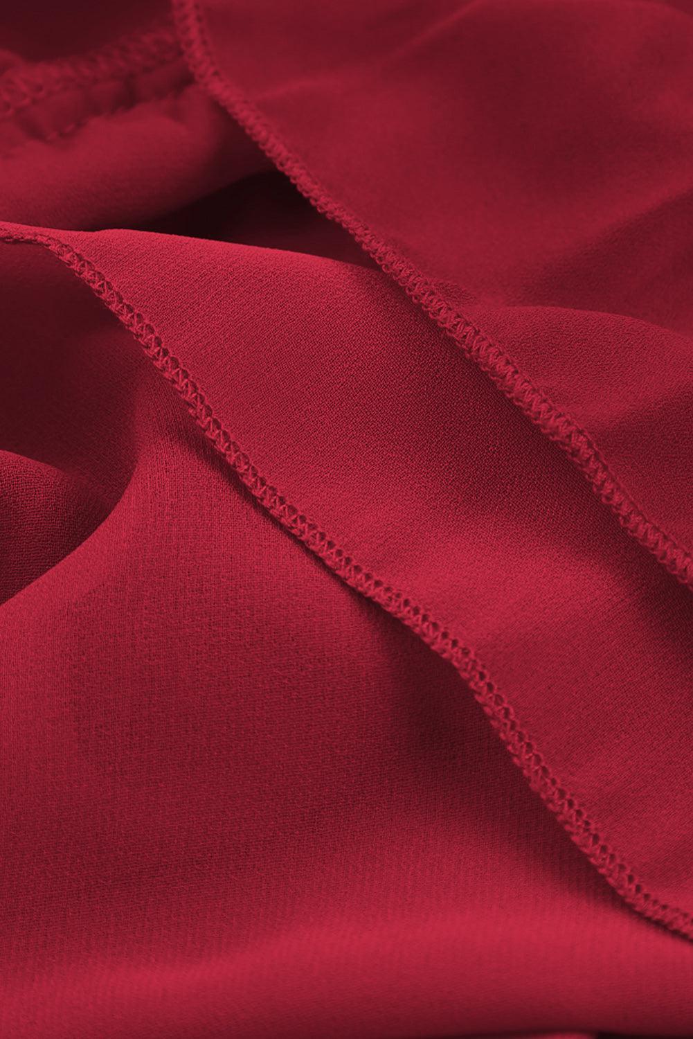 V-hals Ruche Gelaagde Mini Jurk - Mini Dresses - Jurkjes.co