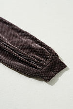 Velvet Shift Jurk met V-hals en Textuur - Mini Dresses - Jurkjes.co