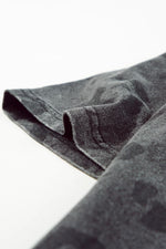 Vintage Washed Luipaard T-Shirt Jurk met Zakken - T Shirt Dresses - Jurkjes.co