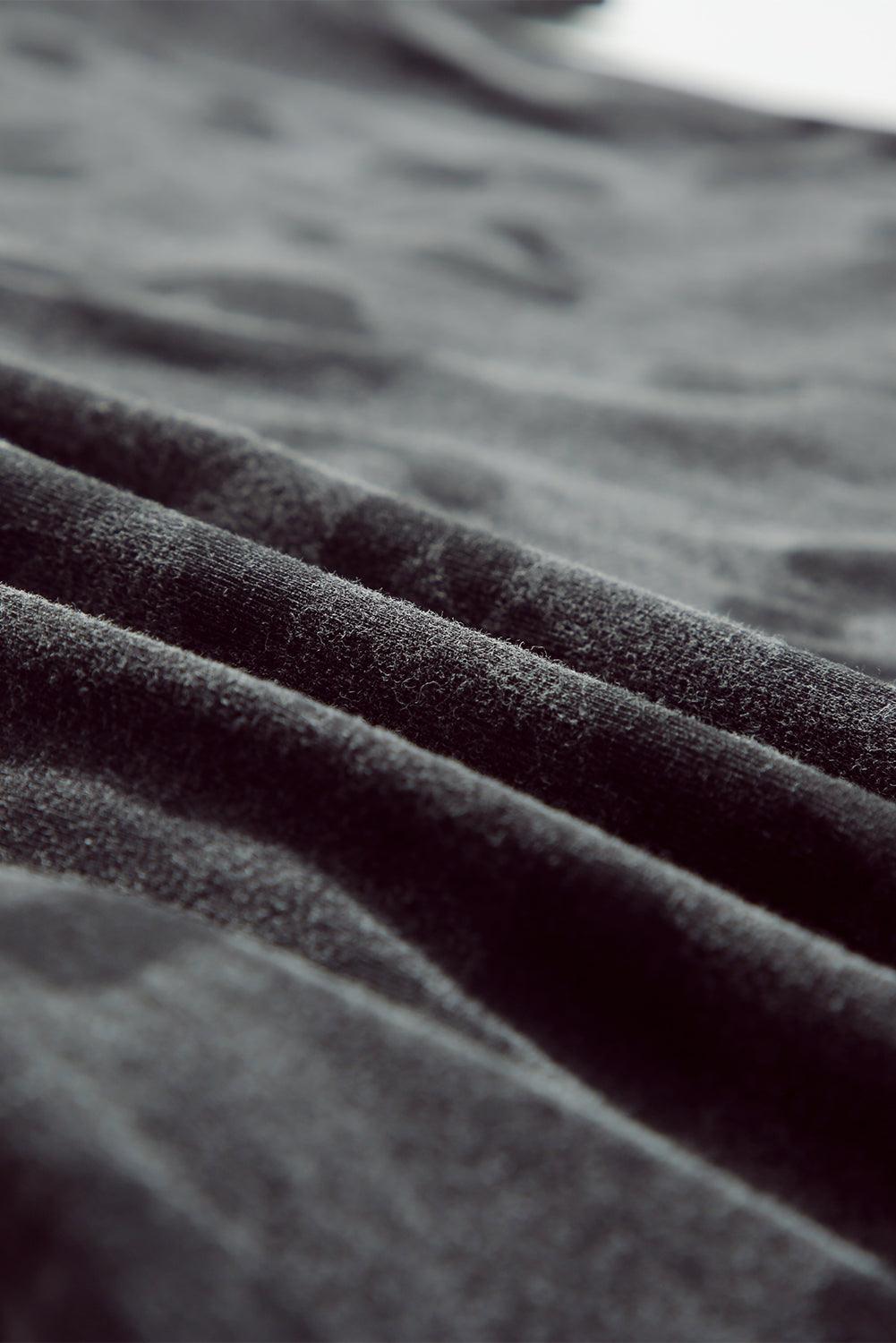 Vintage Washed Luipaard T-Shirt Jurk met Zakken - T Shirt Dresses - Jurkjes.co