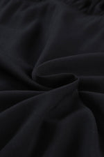 Zwarte Babydoll Mini-Jurk met V-Hals - Mini Dresses - Jurkjes.co