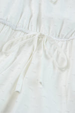 Zwitserse Stip Maxi-Jurk met Ruches - Maxi Dresses - Jurkjes.co