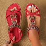 Bohemian Sandalen met Kralendetails