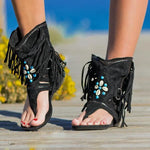 Boho Sandalen met Franjes en Schelpen