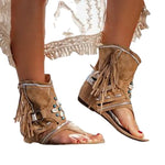 Boho Sandalen met Franjes en Schelpen
