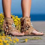 Boho Sandalen met Franjes en Schelpen