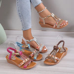 Boho Sandalen met Gedetailleerde Versieringen