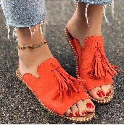 Boho Sandalen met Kwastjes en Comfortabele Pasvorm