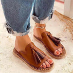 Boho Sandalen met Kwastjes en Comfortabele Pasvorm