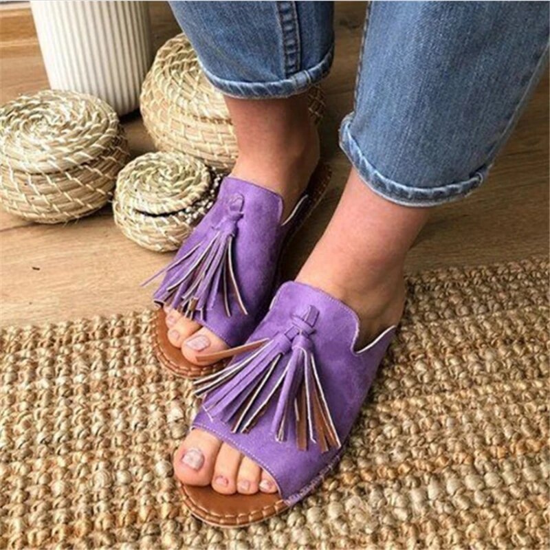Boho Sandalen met Kwastjes en Comfortabele Pasvorm