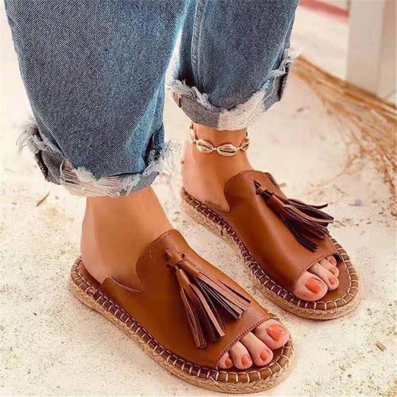 Boho Sandalen met Kwastjes en Comfortabele Pasvorm