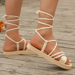 Boho Sandalen met Wikkelbandjes