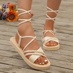 Boho Sandalen met Wikkelbandjes