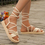 Boho Sandalen met Wikkelbandjes