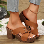 Buckled Sandalen met Elegante Gesp