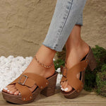 Buckled Sandalen met Elegante Gesp