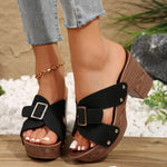 Buckled Sandalen met Elegante Gesp