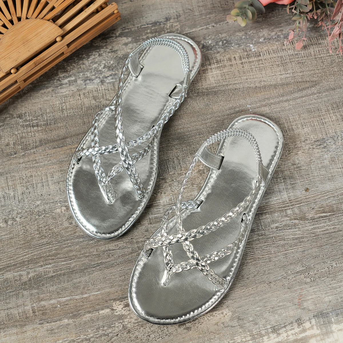 Luxe Sandalen met Gevlochten Banden