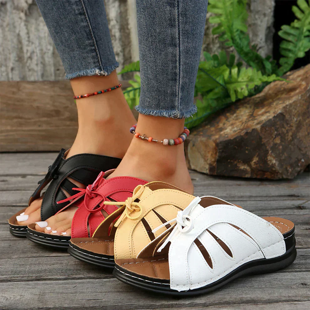 Open-toe Sandalen met Verstelbare Veters