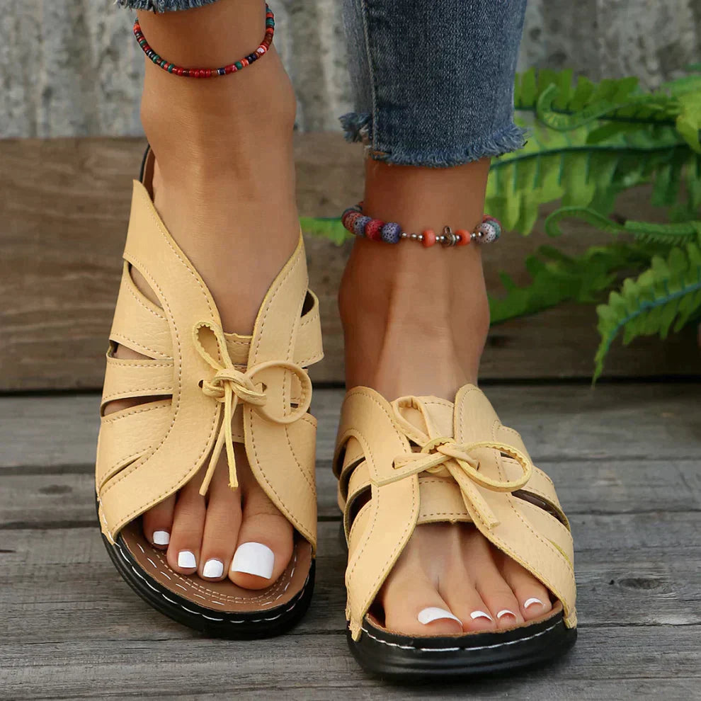 Open-toe Sandalen met Verstelbare Veters