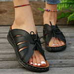 Open-toe Sandalen met Verstelbare Veters