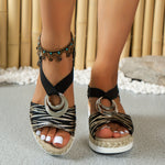 Platform Sandalen met Metallic Accent