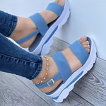 Platform Sandalen met Verstelbare Enkelband