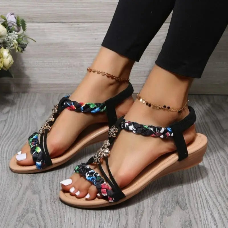 Platte Sandalen met Gevlochten Design