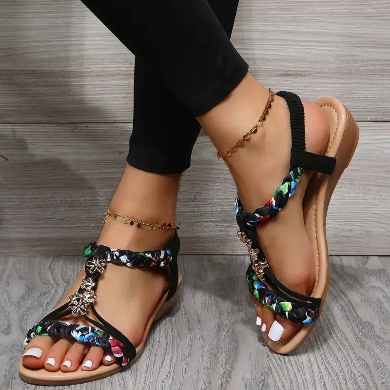 Platte Sandalen met Gevlochten Design