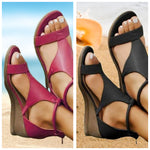 Sandalen met Elegante Bandjes en Sleehak